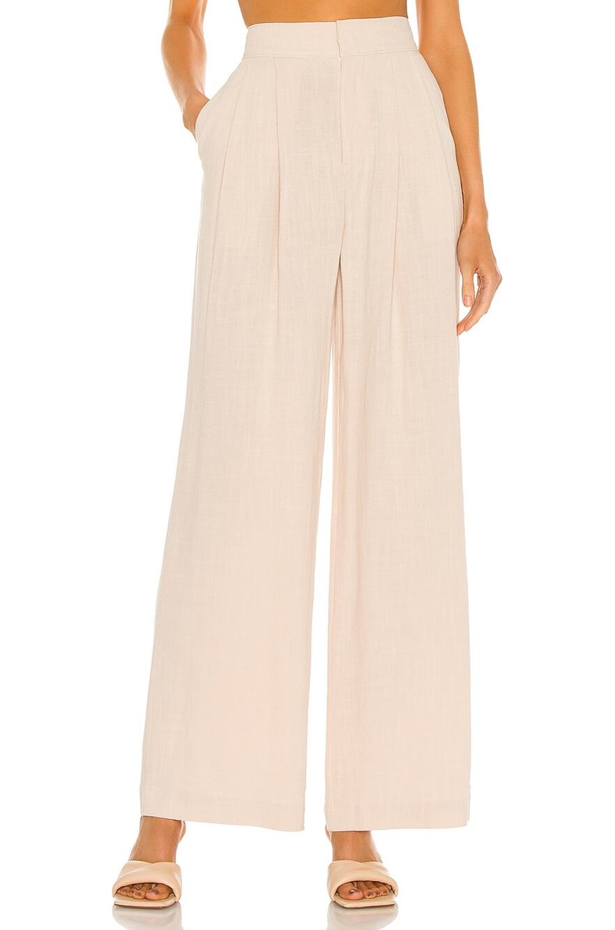 Song Of Style Pleated Beige Dallon Pants Size M